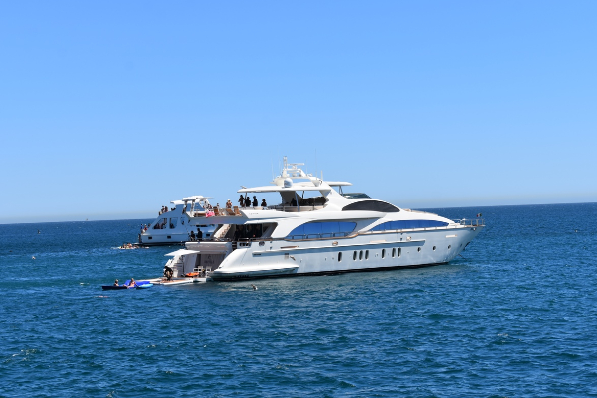 Luxury yacht charter exploring the stunning coastline of Los Cabos Mexico Sea of Cortez