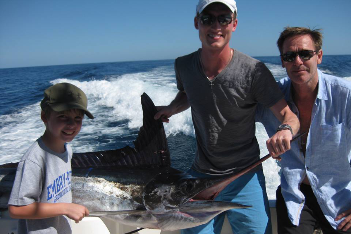 Sport fishing charter boat on the Sea of Cortez Cabo San Lucas marlin fishing adventure