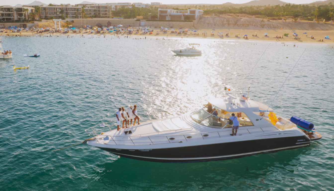 Family enjoying yacht charter in Cabo