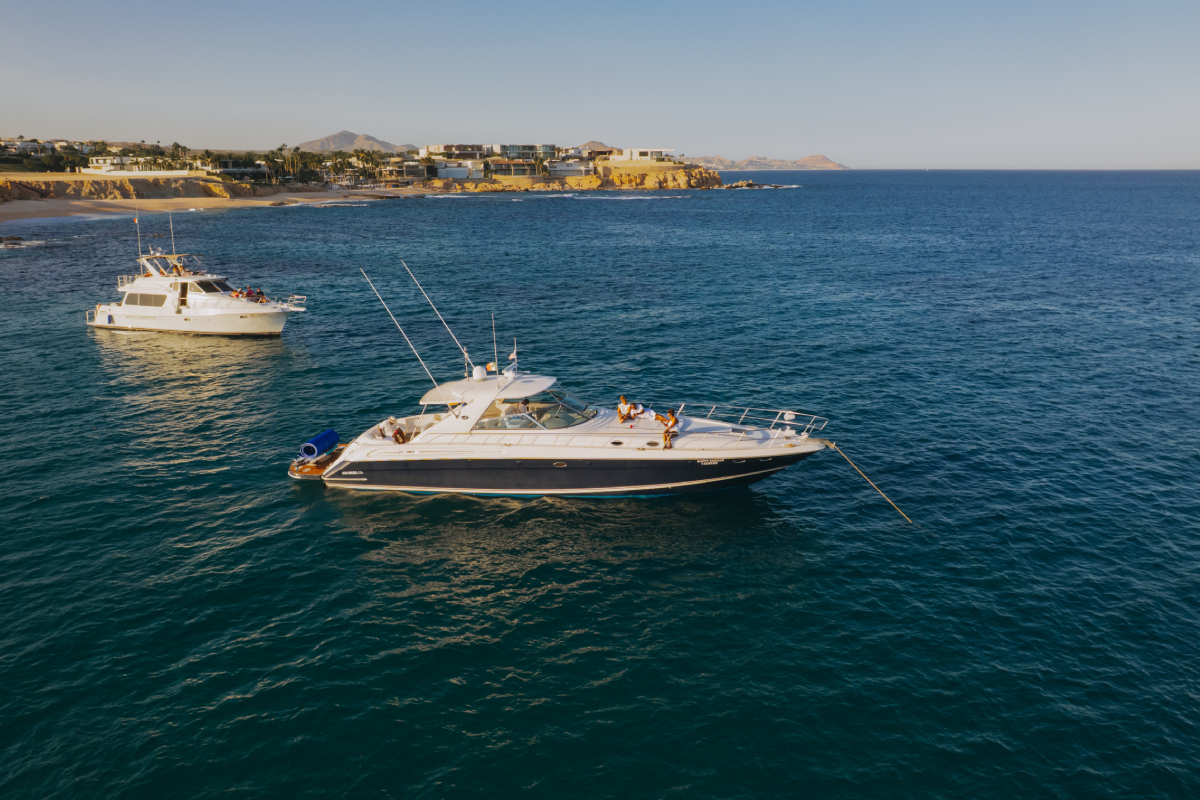 Snorkeling group underwater at Chileno Bay marine protected area Cabo San Lucas Mexico