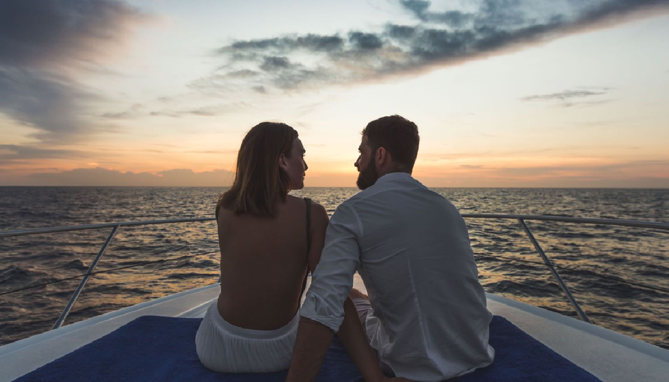 Romantic proposal setup with flowers and champagne
