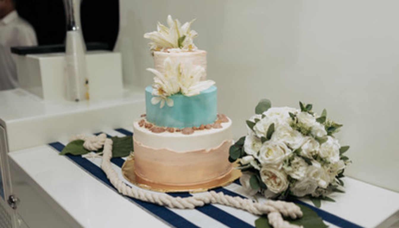 Wedding ceremony on yacht